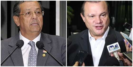 Senadores Jayme Campos (à esquerda) e Wellington Fagundes