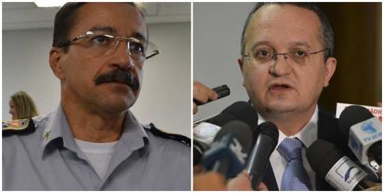 Coronel Zaqueu (à esquerda) e ex-governador Pedro Taques