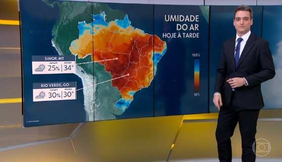Tiago Scheuer, apresentador da previsão do tempo.