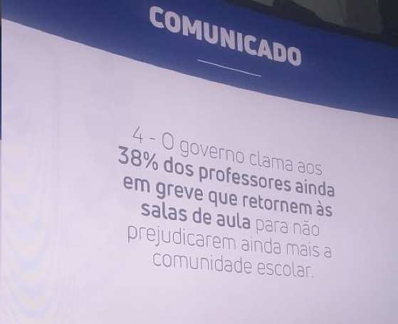 Trecho do comunicado.