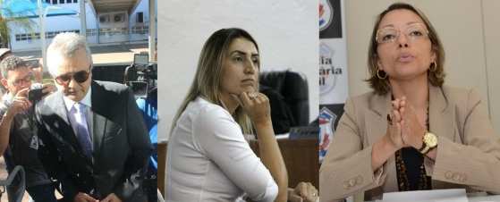 Paulo Taques, delegada Alessandra Sarturino e delegada Alana Cardoso.
