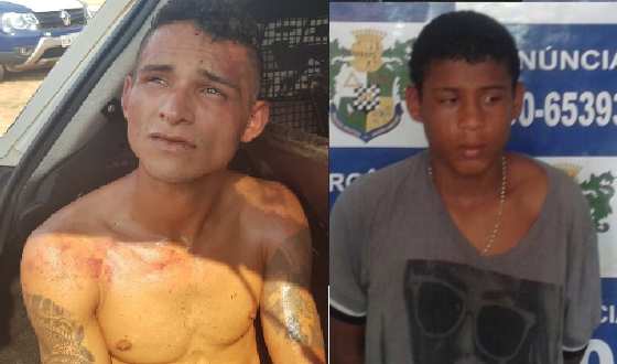 Renato Alves Bessa (à esquerda) foi preso e Regielton Arruda Luiz da Silva morreu no confronto.