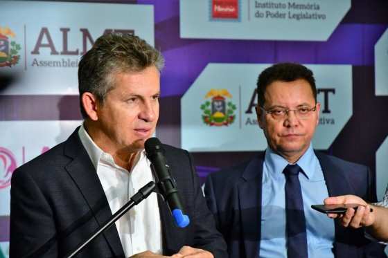 Governador Mauro Mendes e presidente da Assembleia Legislativa, Eduardo Botelho