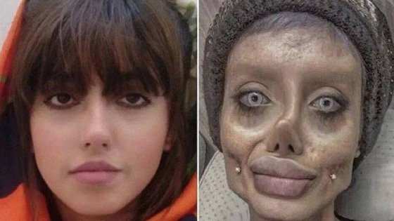 Sahar como a 'Angelina zumbi' 
