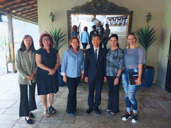 Kim e comitiva almoçam com representantes dos sites RepórterMT e Hipernotícias
