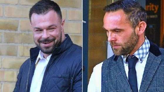 Simon Jordan (à esquerda) e Jason Lee Coles: fraude em exame de DNA