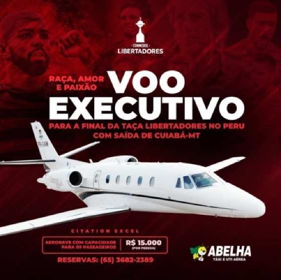 Empresa oferece voo fretado para final da Libertadores 