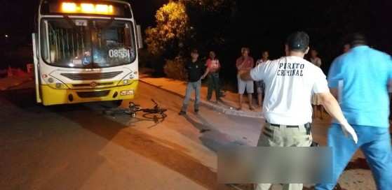 Ônibus coletivo atingiu ciclista que estava embriagado