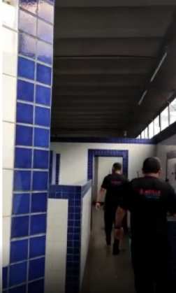 O flagra do sexo ocorreu no banheiro do terminal rodoviário de Cuiabá, no último sábado (30)