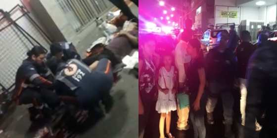 O Samu prestou o serviço de primeiros socorros e encaminhou os feridos à unidade de saúde.
