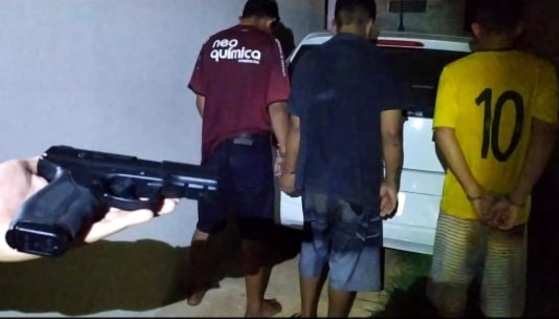 Três dos bandidos foram presos ainda na região do crime.