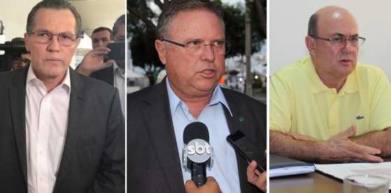 Ex-governador Silval Barbosa, ex-ministro Blairo Maggi e o ex-presidente da Assembleia, José Riva