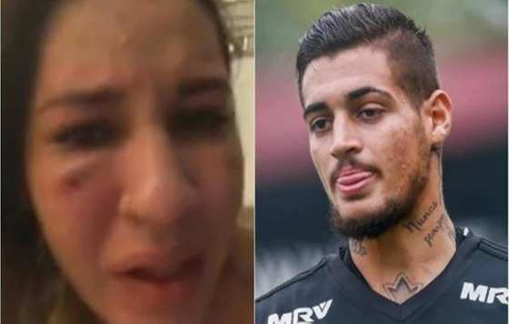 Em vídeos postados em seu perfil no Instagram, e posteriormente apagados, ela aparece com o rosto muito machucado e diz que foi agredida pelo atleta.