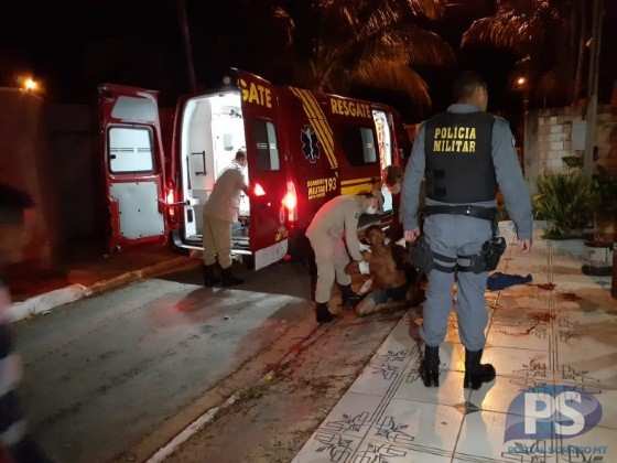 Corpo de Bombeiros socorreu a vítima.