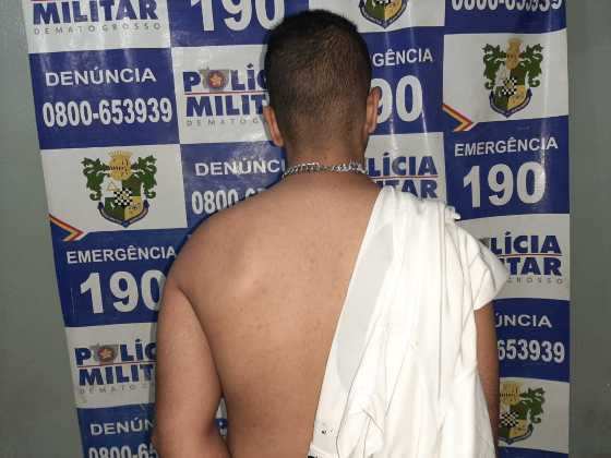 O agressor foi preso em flagrante pela PM.