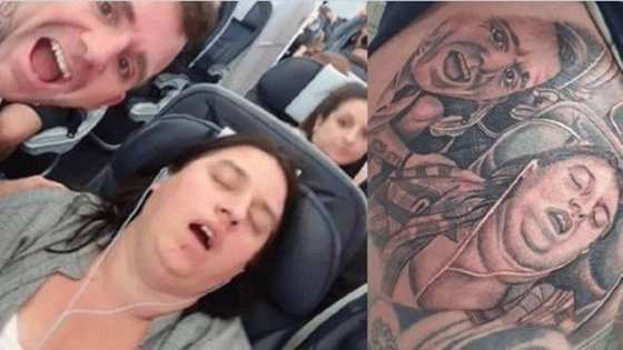 A foto em que a tatuagem se baseou e o resultado