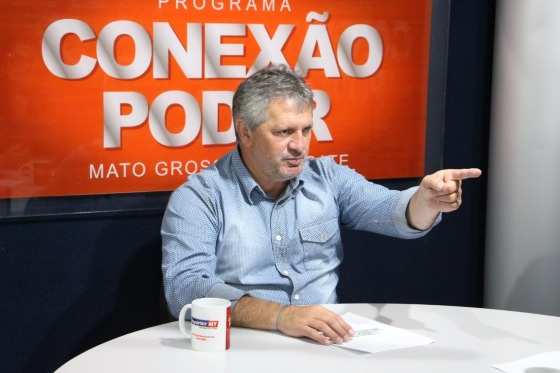 Dilmar Dal Bosco na bancada do Conexão Poder.