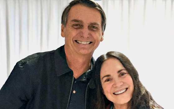 Jair Bolsonaro e Regina Duarte.
