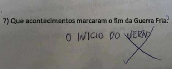 Respostas Hilárias em provas