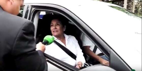 Prefeita Thelma de Oliveira fica nervosa durante abordagem jornalística