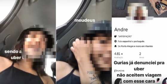 Adolescente filmou motorista de app assediando ela durante corrida.