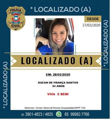 Susan saiu de casa na quinta-feira (27) e só reapareceu no final da manhã desta sexta-feira (28)