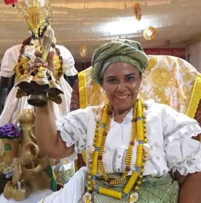 Edna T'Òsún, presidente do Ilê Axé Egbé Òsògbò Omo Orisá Osun, em Várzea Grande