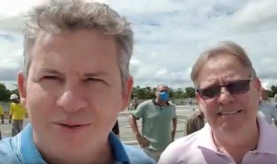 Mauro visita obra com o secretário de Saúde, Gilberto Figueiredo