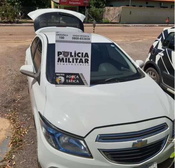 Carro tem registro de roubo em julho do ano passado em Cuiabá