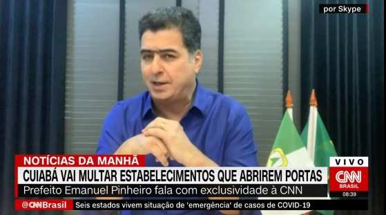 Emanuel Pinheiro (MDB) em entrevista à CNN.