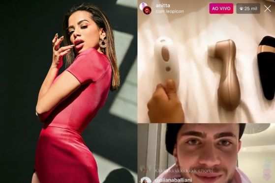Desinibida como sempre, a cantora chegou a mostrar sua coleção de vibradores