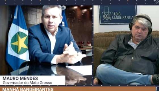 Na entrevista, Mauro Mendes reforçou a orientação para que a população, ao sentir os primeiros sintomas de coronavírus