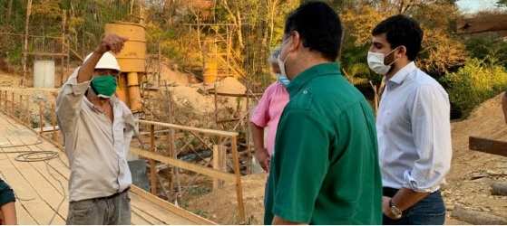Estrutura é levantada em uma área ainda em desenvolvimento localizada atrás do Parque Tia Nair