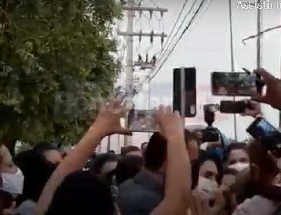 Michele Bolsonaro esteve esta terça-feira em Cuiabá