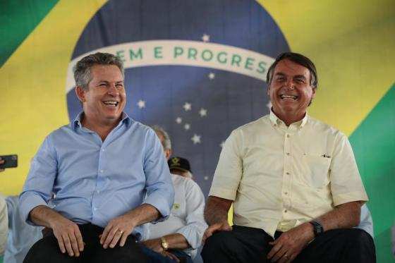 O governador de MT, Mauro Mendes, e o presidente da República, Jair Bolsonaro