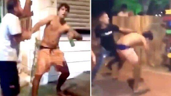 Ex-BBB Felipe Prior se envolve em briga de rua e apanha