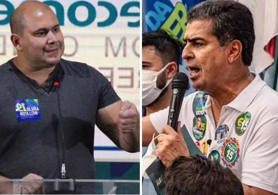Abílio Júnior (Podemos) e Emanuel Pinheiro (MDB) disputam a Prefeitura de Cuiabá.
