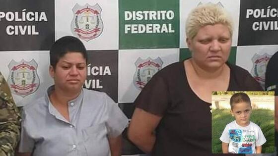 A mãe de Rhuan Maycon (à esq.) foi condenada junto com a companheira dela (à dir.) por matar e esquartejar o menino em maio de 2019