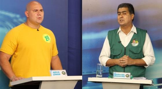Abílio Júnior (Podemos) e Emanuel Pinheiro (MDB) disputam a Prefeitura de Cuiabá.