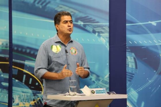 Candidato à reeleição, o prefeito de Cuiabá, Emanuel Pinheiro (MDB)
