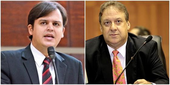 Deputado Thiago Silva (à esquerda) e o suplente Romoaldo Júnior.