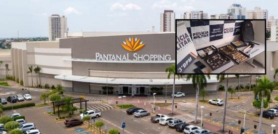 O ladrão se escondeu no forro do shopping, ainda no sábado (09), para furtar a loja de joias.
