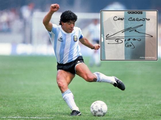 Camisa de Maradona vai à leilão. Lance inicial é de R$ 1 milhão