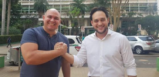 Os ex-vereadores Abílio Brunini e Felipe Wellaton