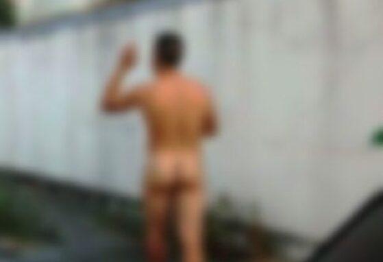 O homem estava em visível estado de embriaguez.