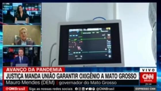 O governador de Mato Grosso deu entrevista ao canal CNN Brasil nesta sábado (27).