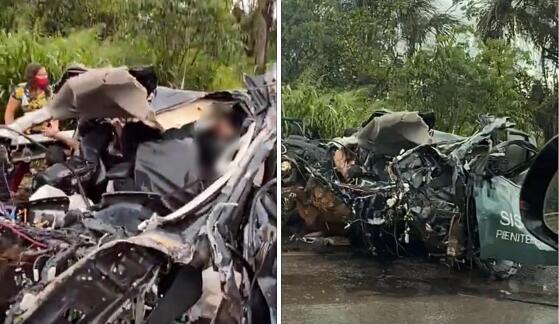 Condições do veículo chamou a atenção de motoristas que passavam pelo local.