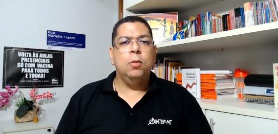 O presidente do Sintep, Valdir Pereira
