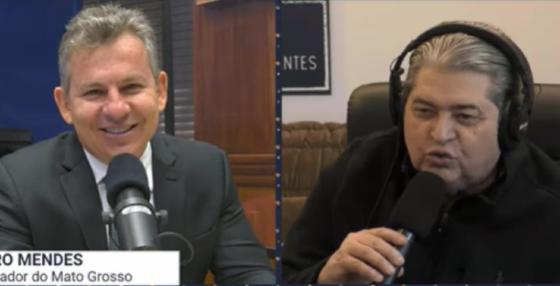 Mauro Mendes foi o entrevistado do programa "Manhã Bandeirante com Datena", nesta terça-feira