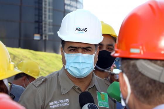 Emanuel Pinheiro durante inauguração da ETA Sul.